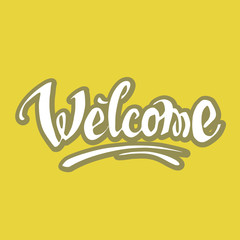 Welcome hand drawn lettering
