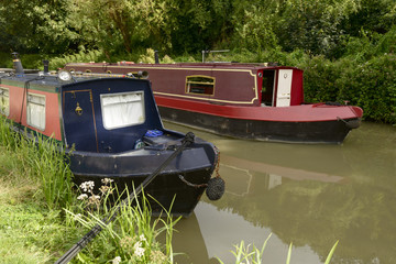 narrow boats on canal, Bradford on Avon