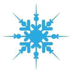 Delicate digital blue snowflake design