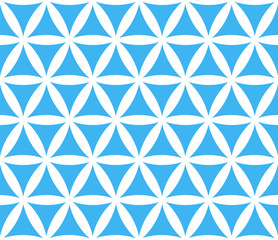 Abstract seamless geometric blue and white pattern