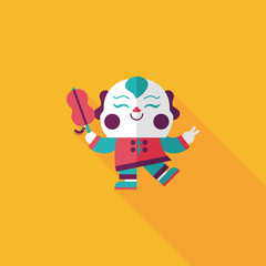 Chinese New Year flat icon with long shadow,eps10, Maitreya doll