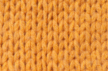 Yellow knitted wool background