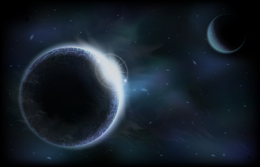 Obraz na płótnie Canvas Dark planets