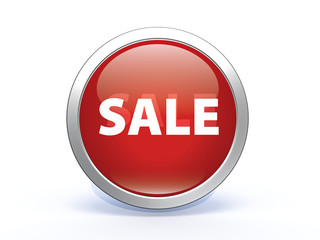 sale circular icon on white background