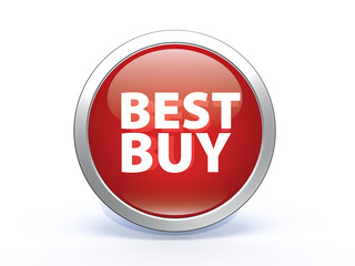 Best buy circular icon on white background