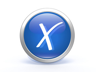 Obraz premium check circular icon on white background