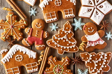 Foto op Canvas Christmas homemade gingerbread cookies © haveseen