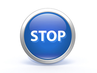 stop circular icon on white background