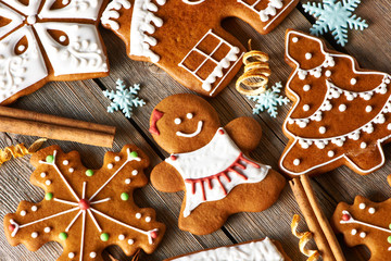 Christmas homemade gingerbread cookies
