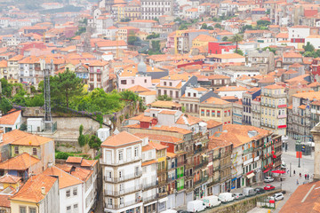 Fototapeta premium old houses in historic part of town, Porto