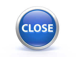 close circular icon on white background