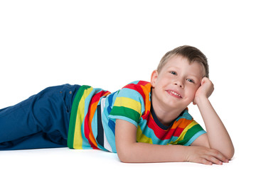 Little boy rests