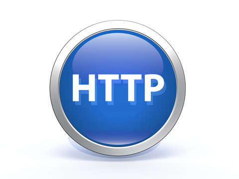 http circular icon on white background
