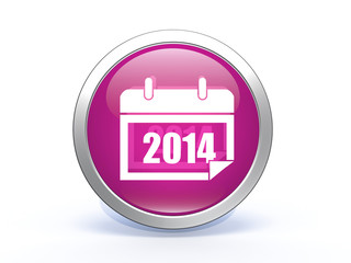 calendar circular icon on white background