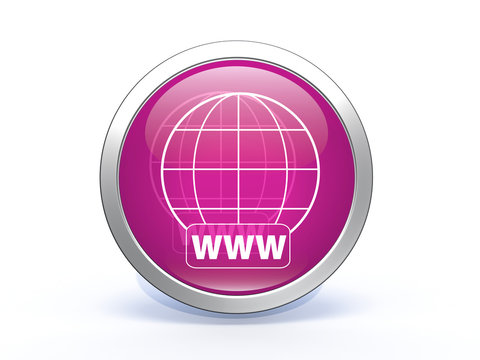 www circular icon on white background