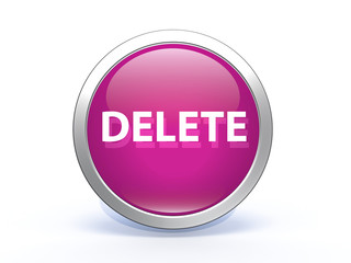 delete circular icon on white background