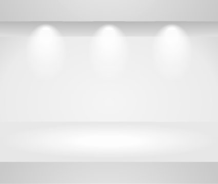 Three dimensional template of a blank shelf © izabelita