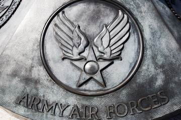US Army air forces commemorative plaque, WWII memorial