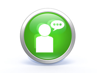 forum circular icon on white background