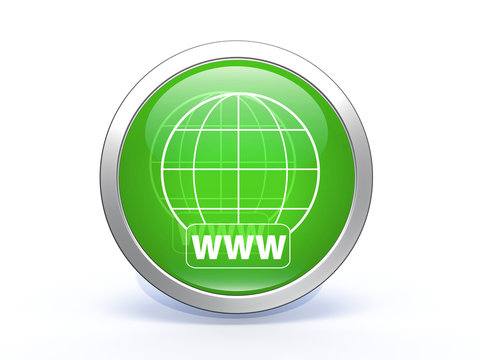www circular icon on white background