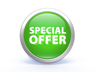Special offer circular icon on white background