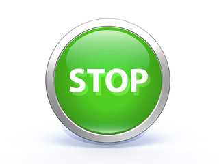 stop circular icon on white background