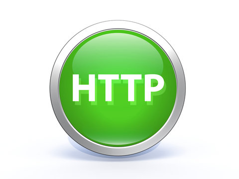 http circular icon on white background