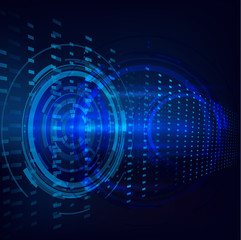 Technology futuristic circuit digital background, Vector illustr