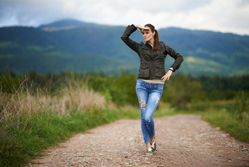 Portrait of a young woman outdoor