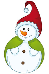 niedlicher dicker Schneeman