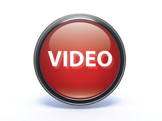 video circular icon on white background