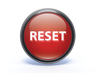 reset circular icon on white background