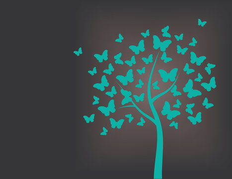 Tree made of butterflies
