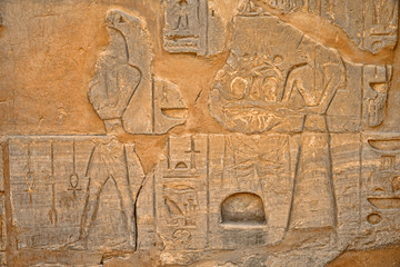 hieroglyphs on wall