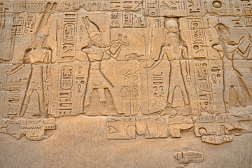 hieroglyphs on wall