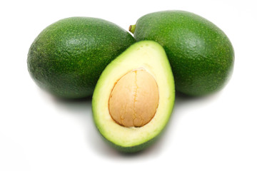 Avocado isolated on white