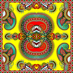 Traditional ornamental floral paisley bandanna