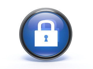 protect circular icon on white background