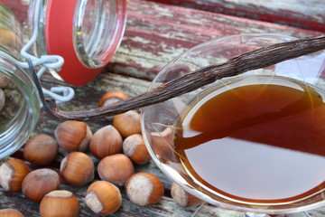 homemade vanilla hazelnut liqueur