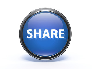 share circular icon on white background