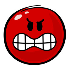 Smiley rot Aggressivität