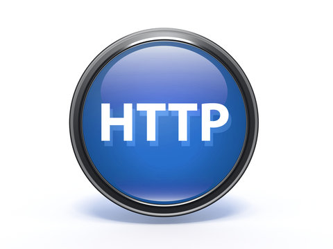 http circular icon on white background