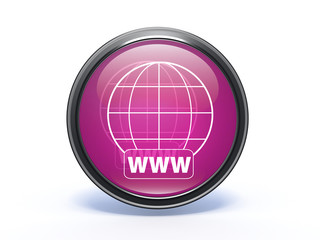 www circular icon on white background