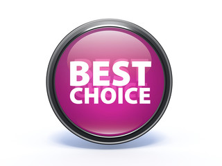Best choice circular icon on white background