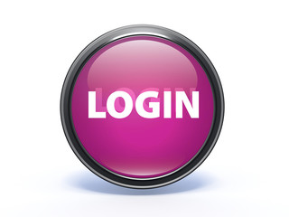 login circular icon on white background