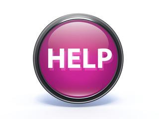 help circular icon on white background