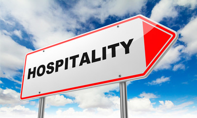 Hospitality on Red Road Sign.