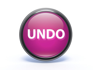 undo circular icon on white background