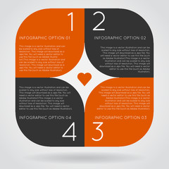 Infographics options banner steps set.