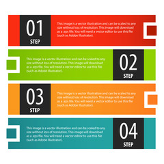 Infographics options banner steps set.